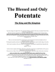 The Blessed and Only Potentate