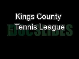 Kings County Tennis League