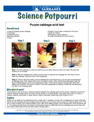 Science Potpourri ! pound chopped purple cabbageA saucepanA measuring