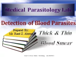 Detection of Blood Parasites