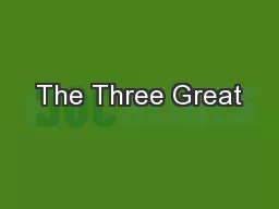 The Three Great