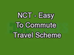 NCT - Easy To Commute Travel Scheme