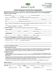 Pouring Permit Application