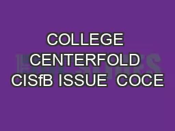 COLLEGE CENTERFOLD CISfB ISSUE  COCE