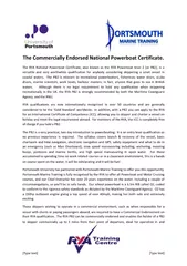 The Commercially Endorsed National Powerboat Certificate.