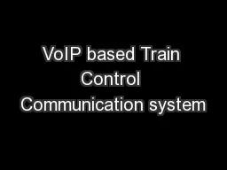 VoIP based Train Control Communication system