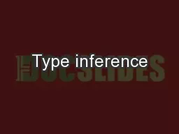 Type inference