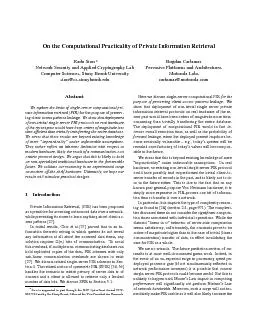 OntheComputationalPracticalityofPrivateInformationRetrievalRaduSionNe