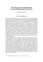 ThePragmatistEnlightenment(anditsProblematicSemantics)RobertB.BrandomI