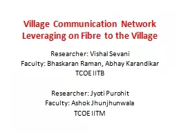 Village Communication Network Leveraging on