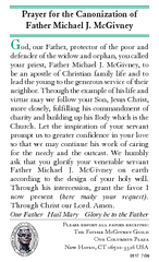 Prayer for the Canonization ofFather Michael J. McGivney