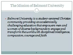 The Mission of Belmont University