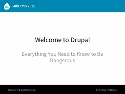 Welcome to Drupal