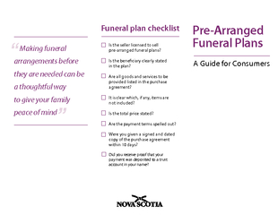 Pre-Arranged Funeral PlansA Guide for Consumers