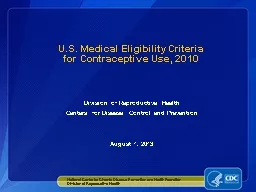 U.S. Medical Eligibility Criteria