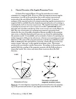 6.Classical Precession of the Angular Momentum Vectororientation in a