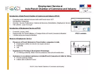 IndoFrench Chamber of Commerce and Industry Employment Service at IndoFrench Chamber of