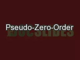 Pseudo-Zero-Order