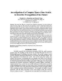 Investigation of a Complex Space-Time Metric to Describe Precognition
