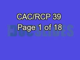 CAC/RCP 39 Page 1 of 18