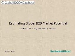Estimating Global B2B Market Potential