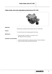 Trailer brake valve 971 002