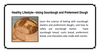 Healthy LifestyleUsing Sourdough and referment ough