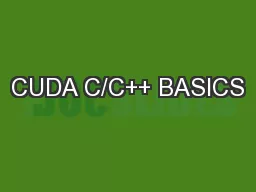 CUDA C/C++ BASICS