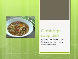 Cabbage soup diet