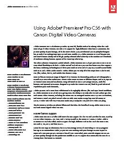 Adobe Systems and Canon have collaborated to bring highly e&cient, 
..