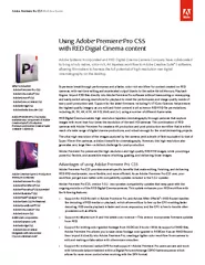 Adobe Premiere Pro CS5 Workow Guide