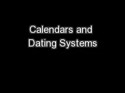 PPT-Calendars and Dating Systems