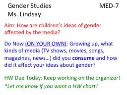 Gender Studies                              MED