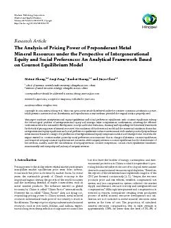 PDF-ResearchArticleTheAnalysisofPricingPowerofPreponderantMetalMineralReso thumbnail