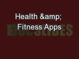 Health & Fitness Apps