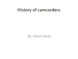 History of camcorders