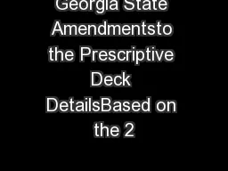 Georgia State Amendmentsto the Prescriptive Deck DetailsBased on the 2