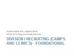Division I Recruiting (Camps