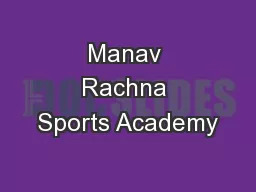 Manav Rachna Sports Academy