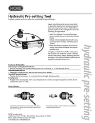 hydraulic pre-setting