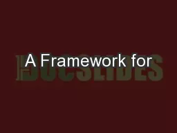 A Framework for