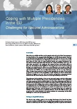 Coping with Multiple Presidencies in the EU: Challenges for National A