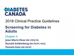 Screening for Type 1 and Type 2 Diabetes