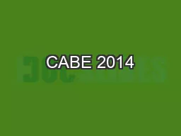 CABE 2014