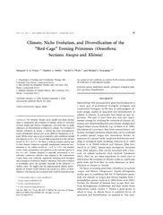 vol.173,no.2theamericannaturalistfebruary2009Climate,NicheEvolution,an