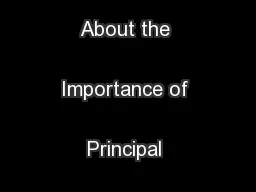 What the Research Says About the Importance of Principal Leadership
..