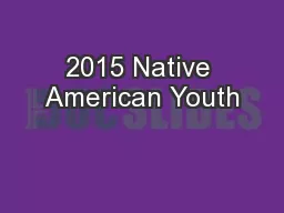 2015 Native American Youth