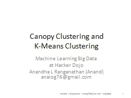 Canopy Clustering and