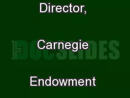 Senior Associate and Director, Carnegie Endowment Economics Program
..