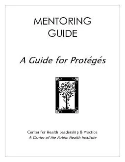 MENTORING GUIDE A Guide for Prot